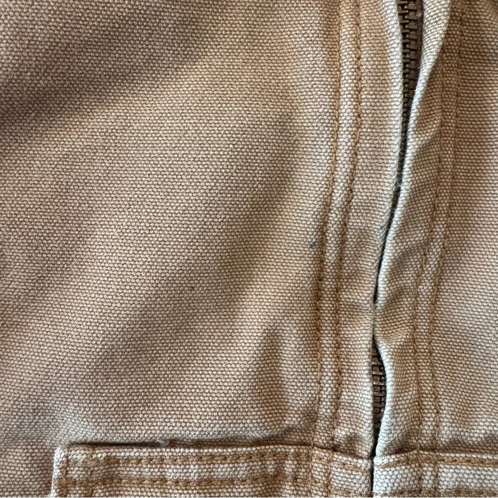 Vintage Carhartt Quilt‎ Lined Full Zip Hooded Denim Jacket 90s Brown Toddler 3T